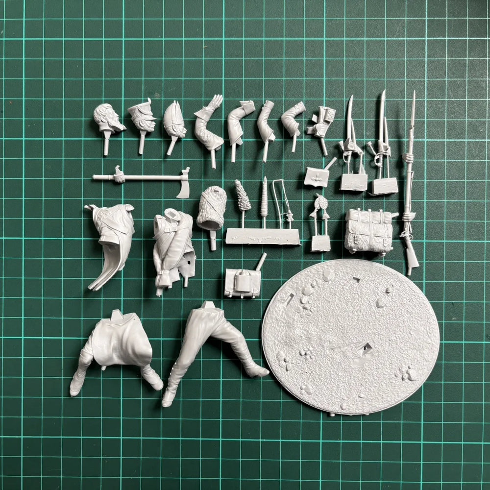 75mm Napoleonic Borodino Battle, 10 Figures, Resin Model Diorama Kit, Unassembled and Unpainted