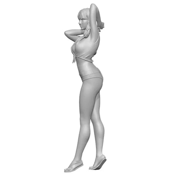 1/12 Pin-up with Hand Behind Head, Resin Model Figure Kit, Unassembled and Unpainted