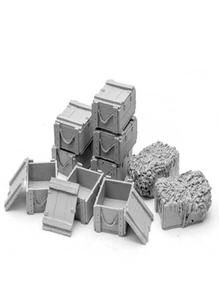 1/16 WWII Military Bunkers & Fortifications Set, Resin Model Diorama Kit, Unassembled and Unpainted