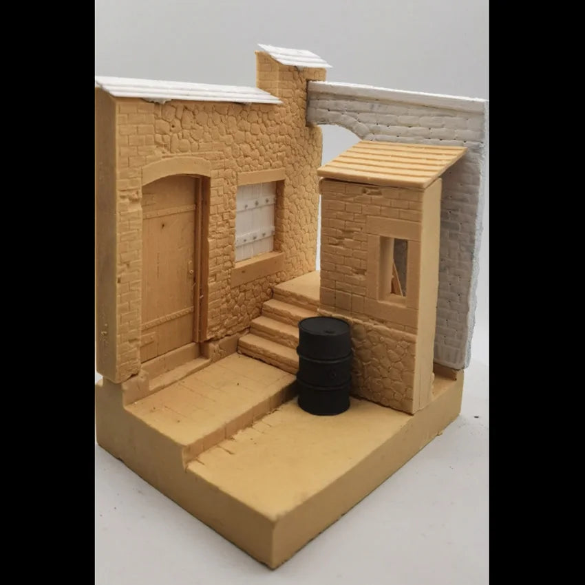 1/35 Ruined Building, Resin Model Terrain Kit, Historical Theme, Unpainted