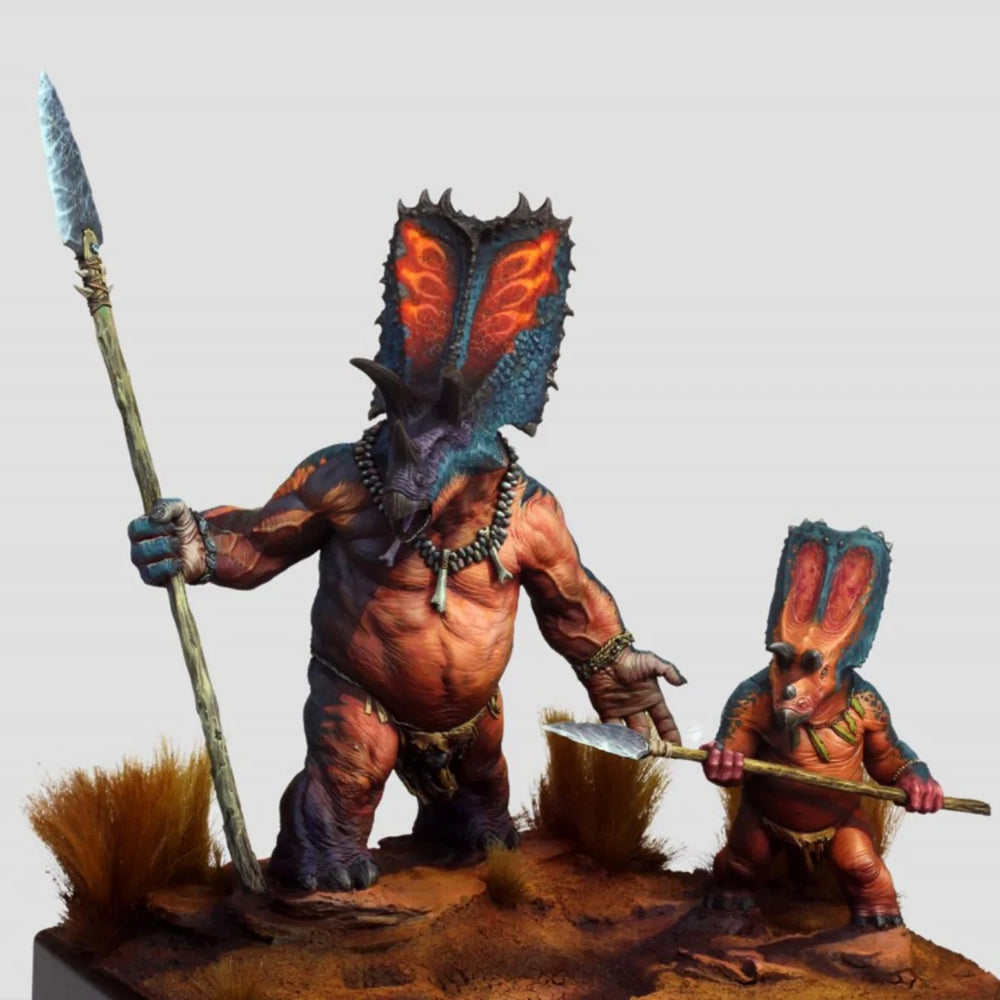 1/24 Demon Creatures, 2 Figures, Resin Model Figure Kit, Fantasy Theme, Unassembled and Unpainted