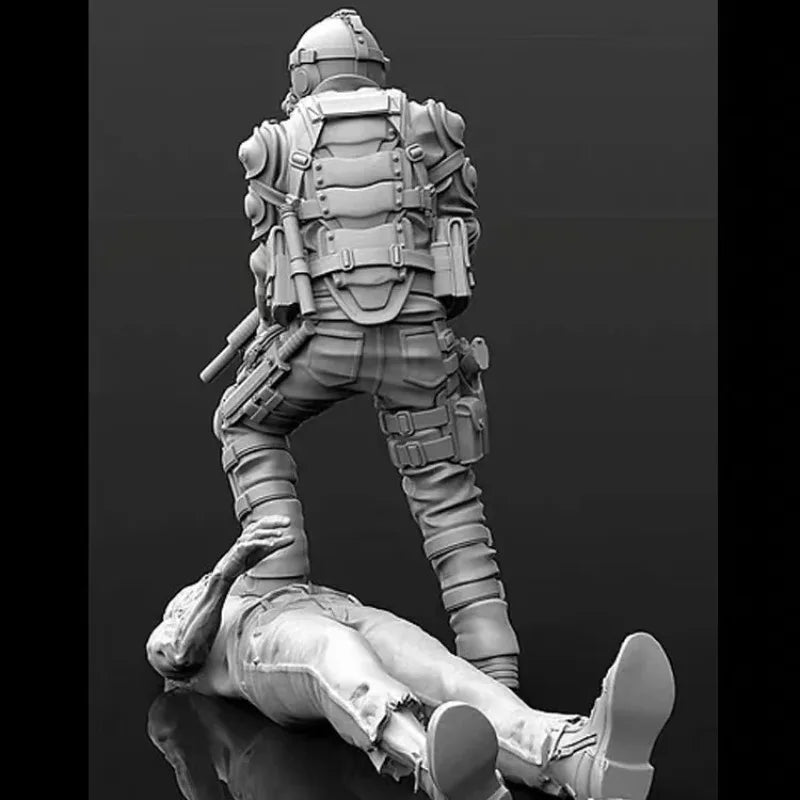 1/35 Modern Special Forces & Undead, 2 Figures, Resin Model Figure Kit, Unassembled and Unpainted