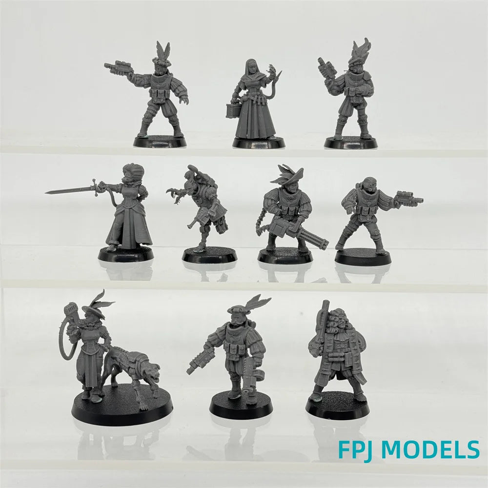 28mm Medieval Royal Guard Starfly Fantasy, 28 Figures, Resin Model Figure Kit, Unassembled and Unpainted