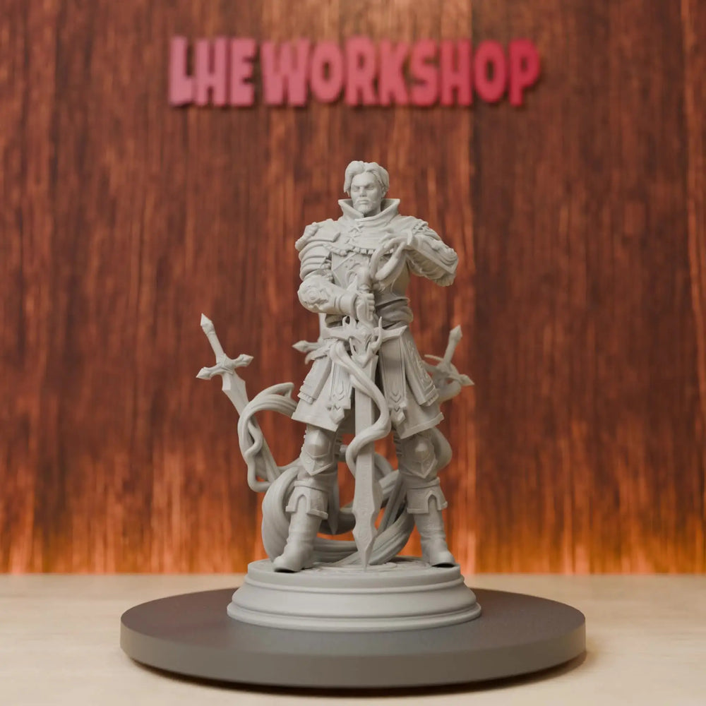 75mm Human Eldritch Knight, Resin Model Figure Kit, Fantasy Theme, Unassembled and Unpainted