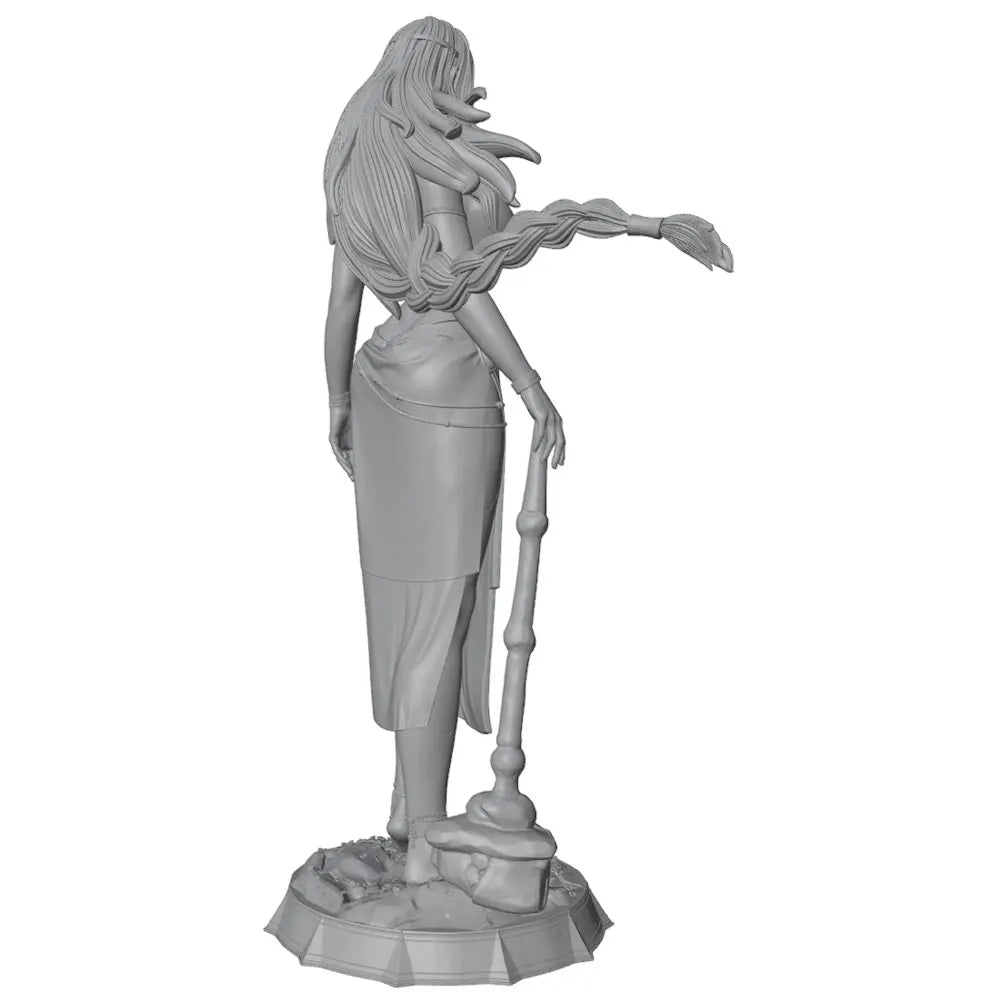 1/24 Sorceress with Gnarled Staff, Resin Model Figure Kit, Fantasy Theme, Unassembled and Unpainted