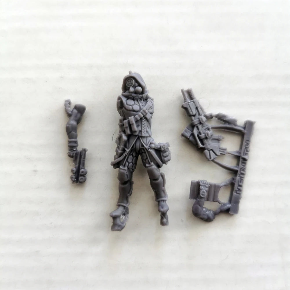 28mm Infinity Sci-Fi Support Soldiers, 6 Figures, Resin Model Figure Kit, Sci-Fi Theme, Unassembled and Unpainted