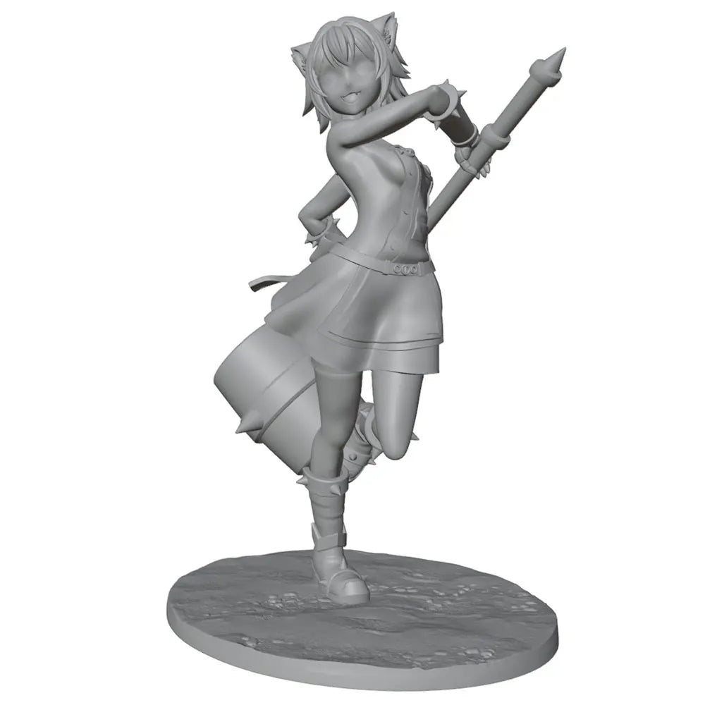 75mm 75mm Chibi Girl, Resin Model Figure Kit, Anime Theme, Unassembled and Unpainted