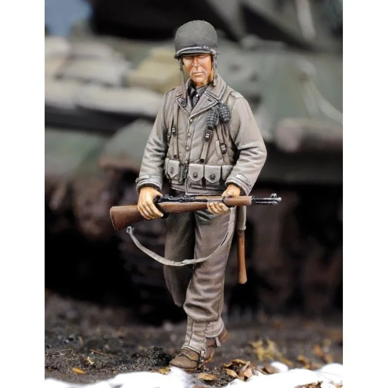1/35 WWII US Infantry Rifleman, Resin Model Figure Kit, Unassembled and Unpainted