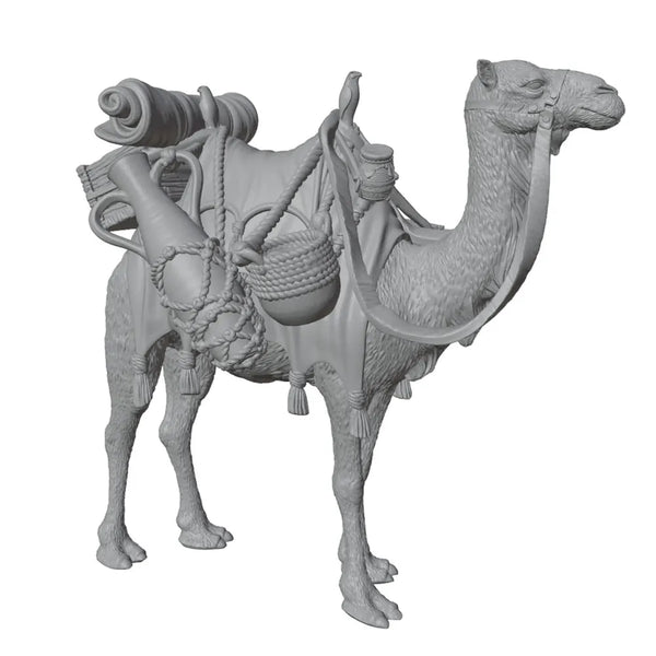 60mm Camel with Ornate Saddle, Resin Model Creature Kit, Wildlife Theme, Unassembled and Unpainted