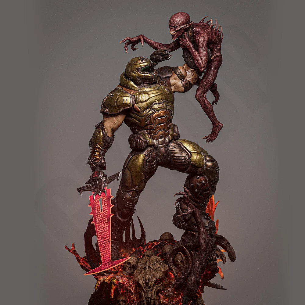Demonic Warriors, 2 Figures, Resin Model Figure Kit, Fantasy Theme, Unassembled and Unpainted