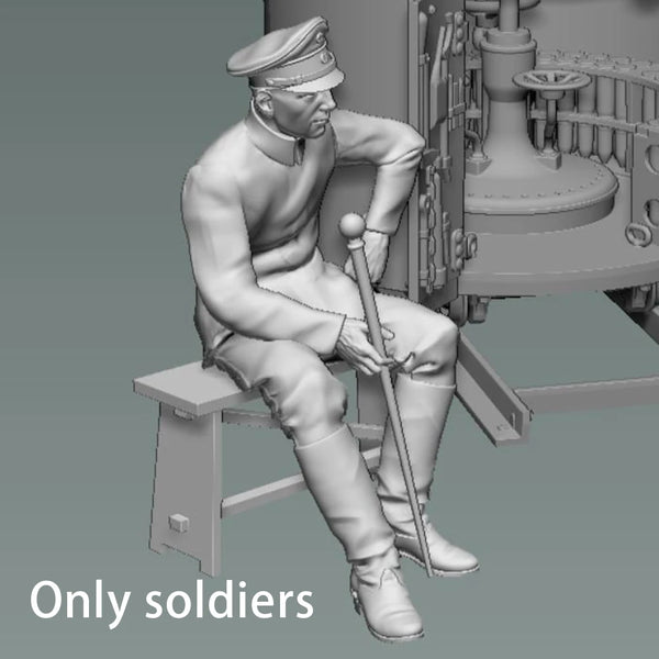 1/35 WWII Soldier at Rest, Resin Model Figure Kit, Unassembled and Unpainted