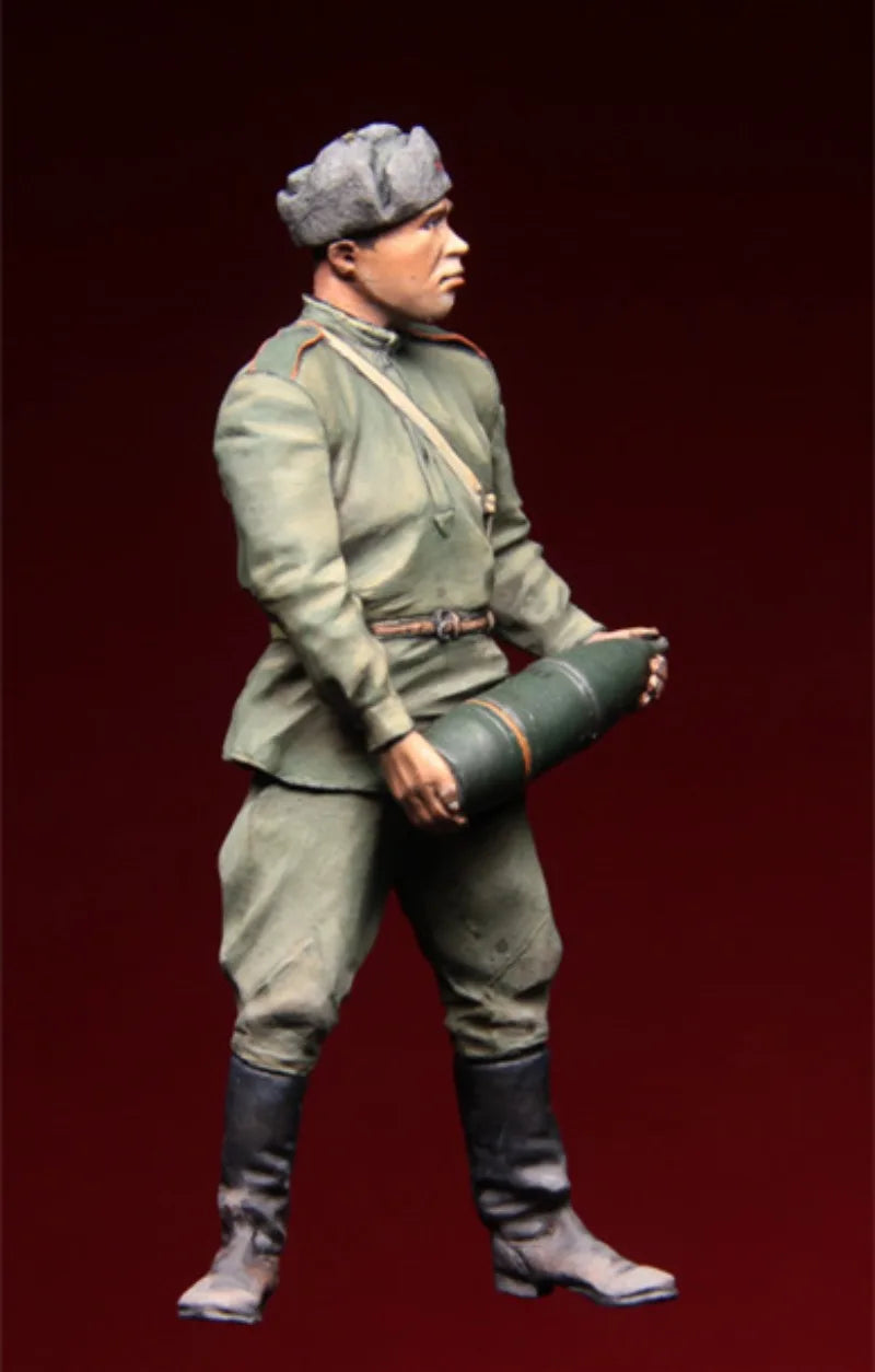 1/35 WWI British Infantry with Gas Mask Canister, Resin Model Figure Kit, Unassembled and Unpainted