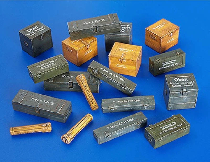 1/48 WWII Ammunition Containers, Resin Model Diorama Kit, Unassembled and Unpainted