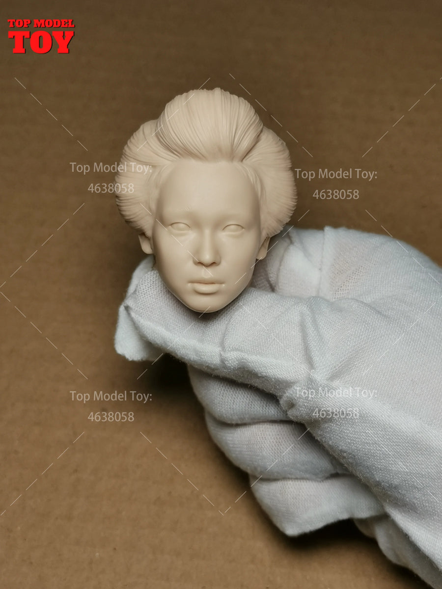 1/6 Scale Unpainted Tony Leung Chiu Wai Head Sculpt Carving Korea China Star Model for 12'' Soldier Action Figure Body Dolls
