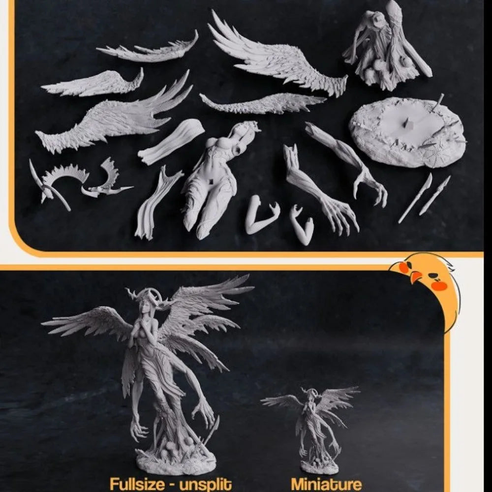 Fallen Angel, Resin Model Figure Kit, Fantasy Theme, Unassembled and Unpainted