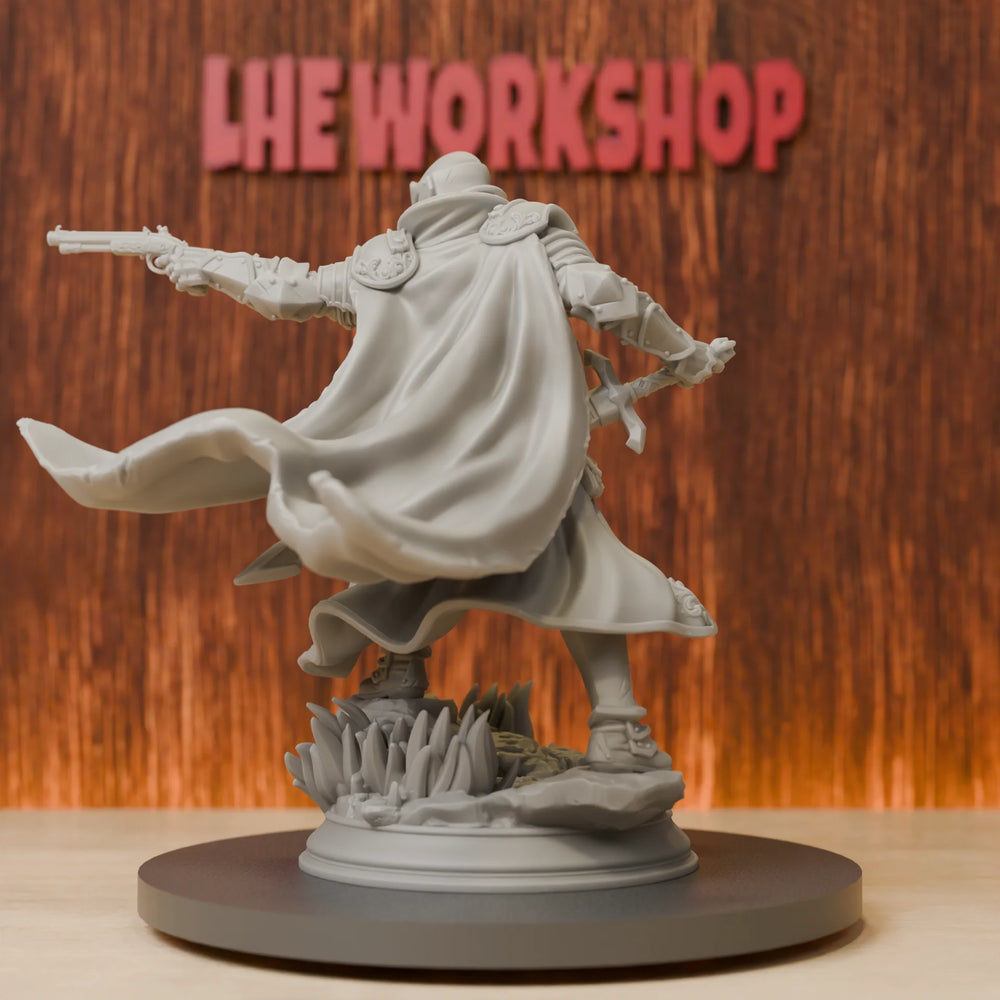 75mm Medieval Inquisitor Knight, Resin Model Figure Kit, Unassembled and Unpainted