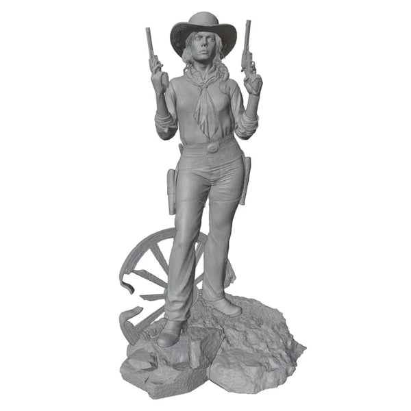 1/24 Western Gunslinger with Dual Revolvers, Resin Model Figure Kit, Unassembled and Unpainted