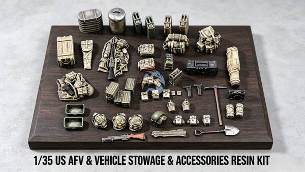 1/35 Modern American AFV Accessories, Resin Model Vehicle Kit, Military Theme, Unassembled and Unpainted