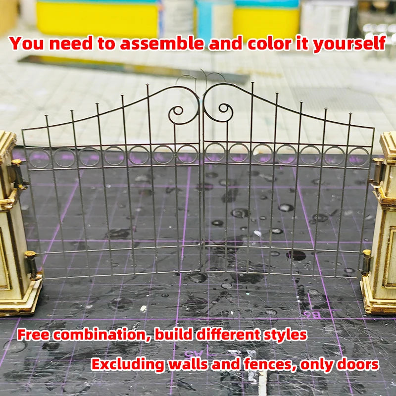 1/35 WWII Iron Gates & Fencing, Resin Model Diorama Kit, Unassembled and Unpainted