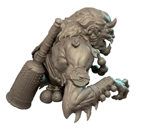 82mm Demonic Beast, Resin Model Bust Kit, Fantasy Theme, Unassembled and Unpainted