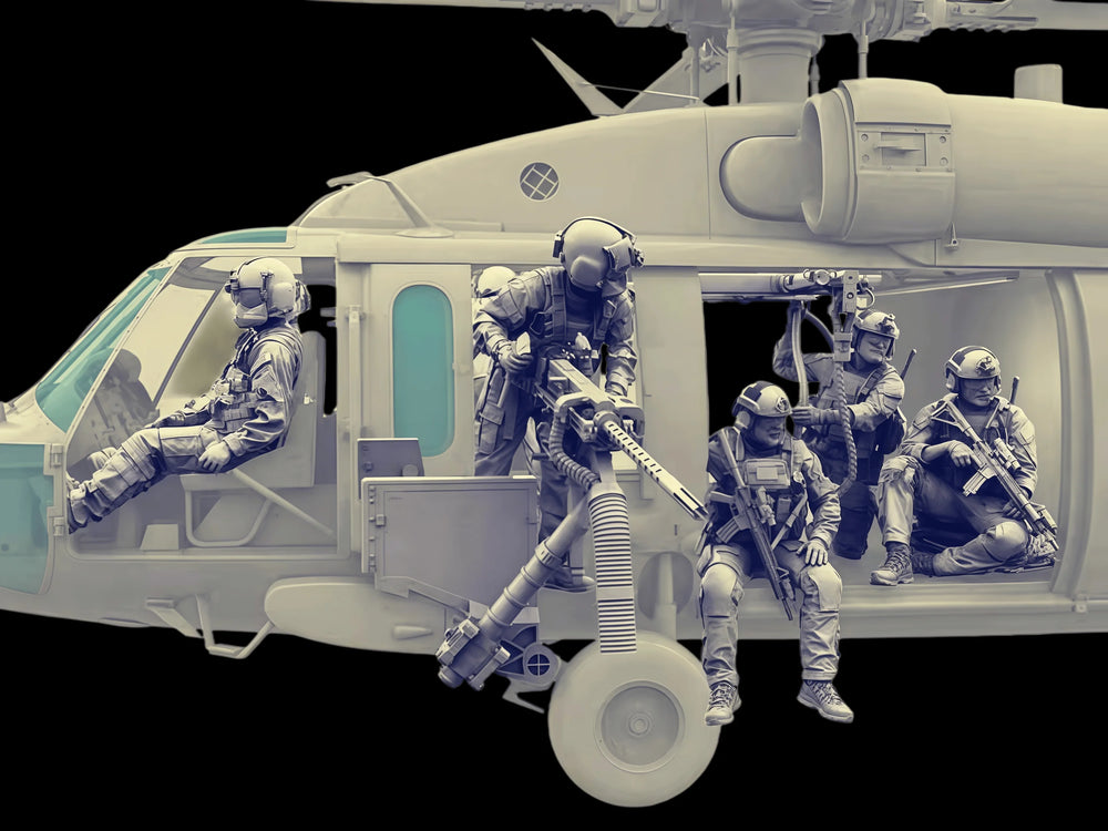 1/35 Modern Commando Squad, 6 Figures, Resin Model Figure Kit, Unassembled and Unpainted