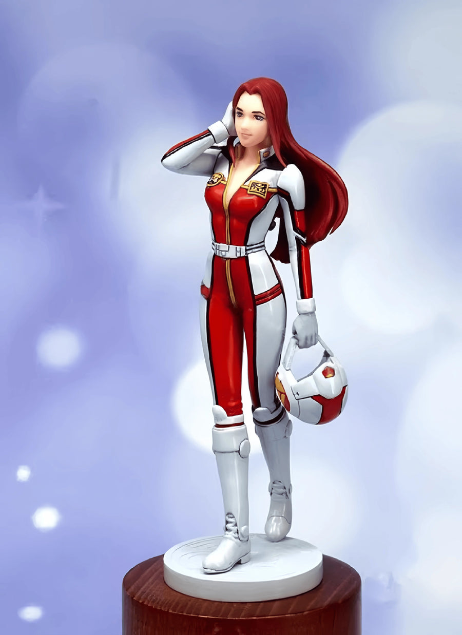 Female Pilot/Racer with Helmet 1/20 Resin Figure Kit - resin model view 2