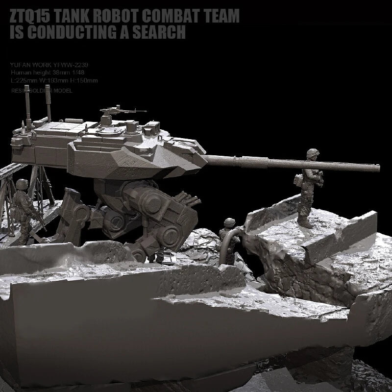 38mm Modern Tank Combat, 8 Figures, Resin Model Diorama Kit, Unassembled and Unpainted