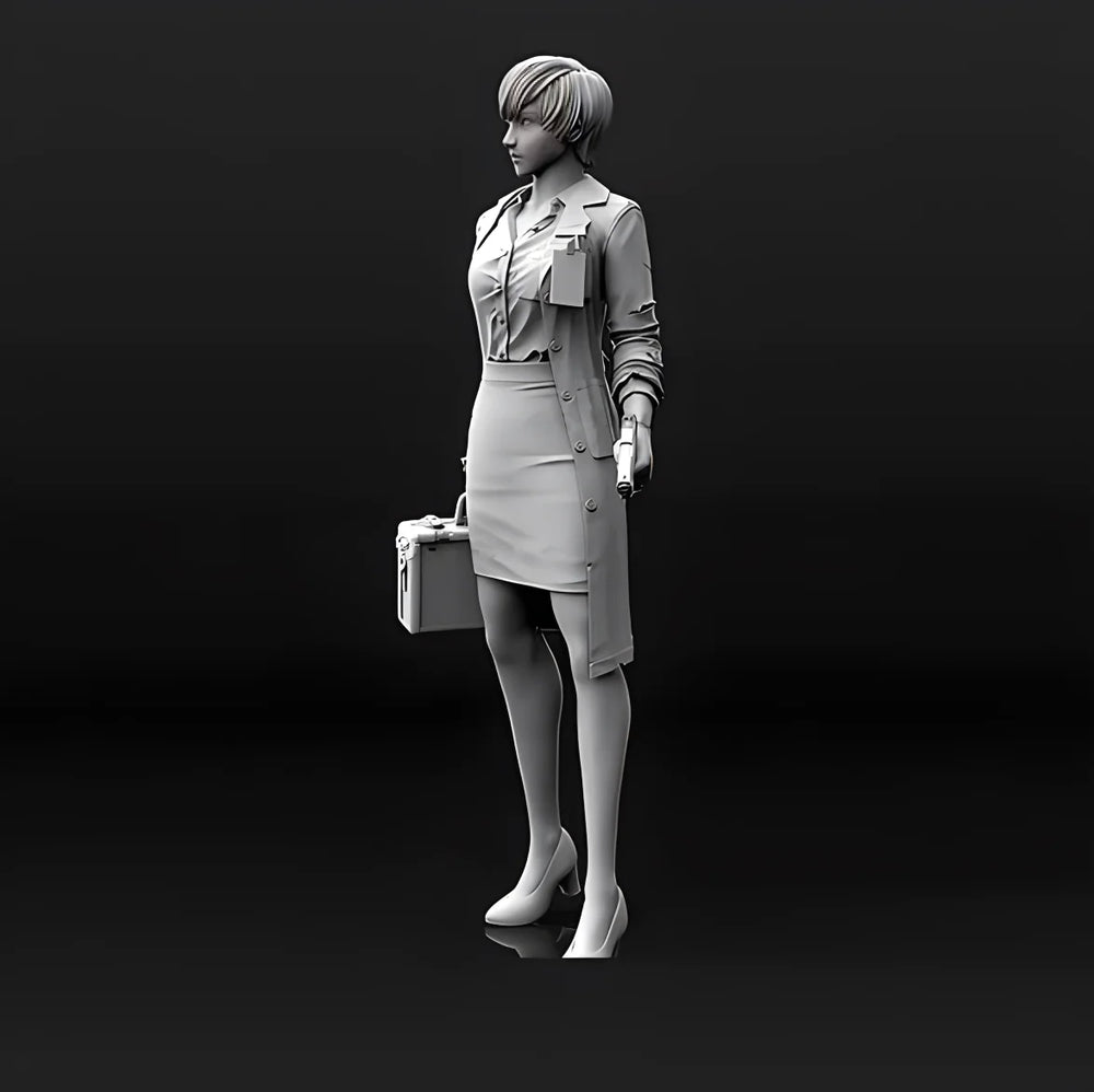1/35 Modern Female FBI Agent, Resin Model Figure Kit, Unassembled and Unpainted