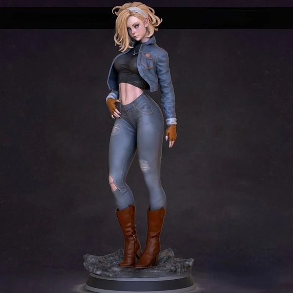 1/24 Denim Girl, Resin Model Figure Kit, Anime Theme, Unassembled and Unpainted