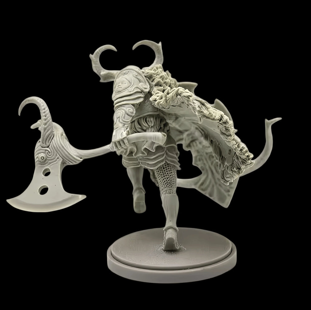 38mm Dark Fantasy Bullhead Daemon Warrior, 3 Figures, Resin Model Figure Kit, Fantasy Theme, Unassembled and Unpainted