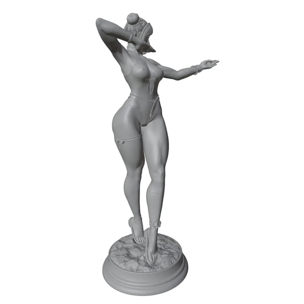 1/24 Classic Pinup with Raised Arm, Resin Model Figure Kit, Unassembled and Unpainted
