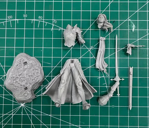1/24 Asteria Paladin, Resin Model Figure Kit, Fantasy Theme, Unassembled and Unpainted