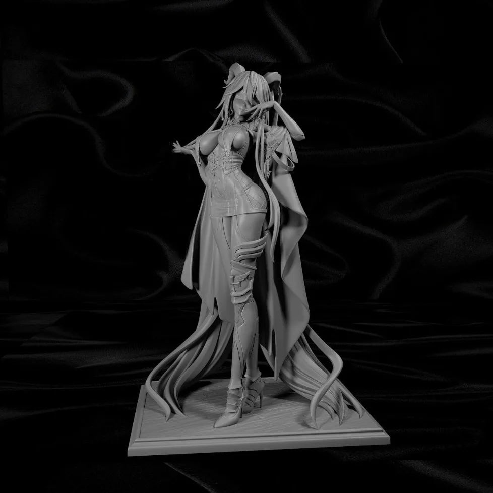 80mm Female Elf Warrior, Resin Model Figure Kit, Fantasy Theme, Unassembled and Unpainted