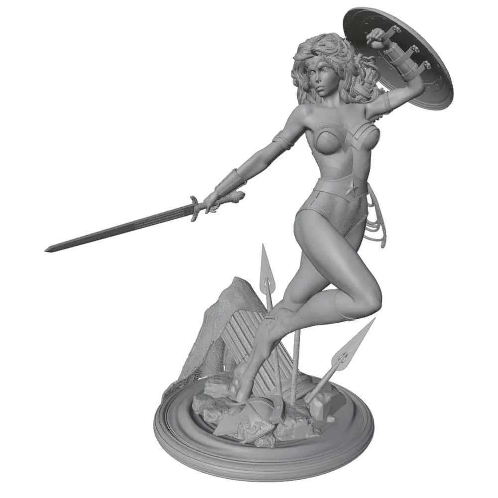 1/24 Greco-Roman Warrior Queen with Crown, Resin Model Figure Kit, Fantasy Theme, Unassembled and Unpainted