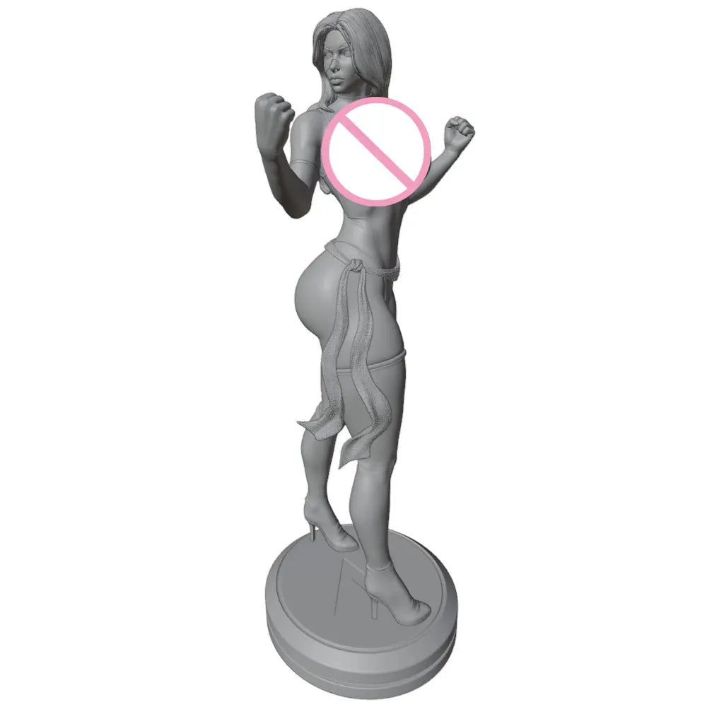 75mm Modern Pinup Warrior, Resin Model Figure Kit, Unassembled and Unpainted