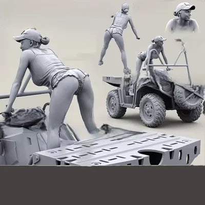 1/35 Modern Tactical Soldiers, 4 Figures, Resin Model Figure Kit, Unassembled and Unpainted