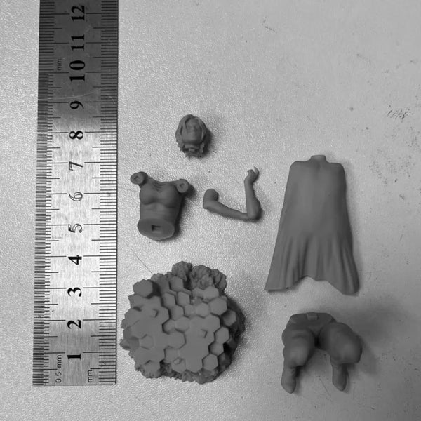 1/24 Female with Cloak, Resin Model Figure Kit, Fantasy Theme, Unassembled and Unpainted