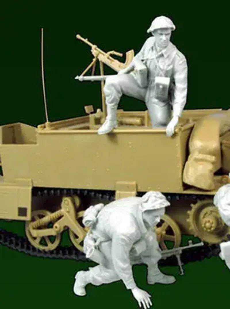 1/35 WWII British Bren Crew Normandy 1944, 2 Figures, Resin Model Figure Kit, Unassembled and Unpainted