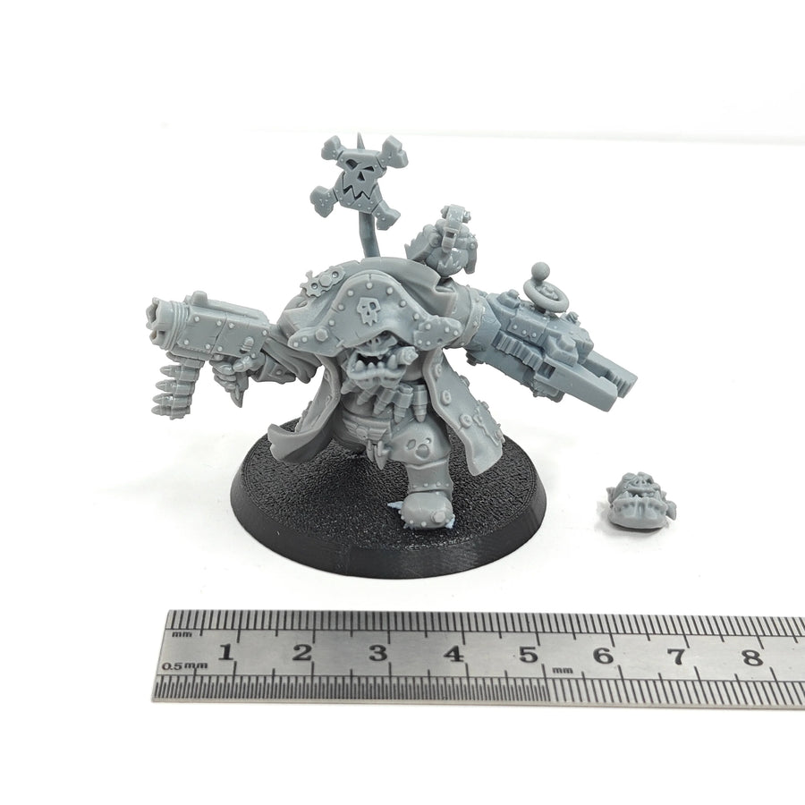 Fantasy Orc Warlord with Dual Cannons and Battle Axe 55mm Resin Figure Kit - resin model view 2