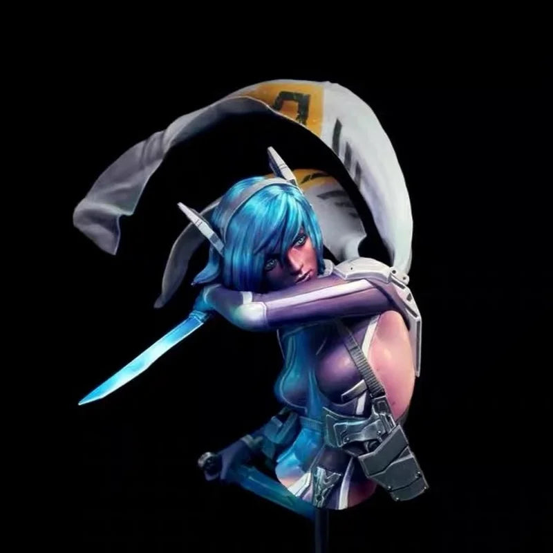 Female Assassin, Resin Model Bust Kit, Anime Theme, Unassembled and Unpainted