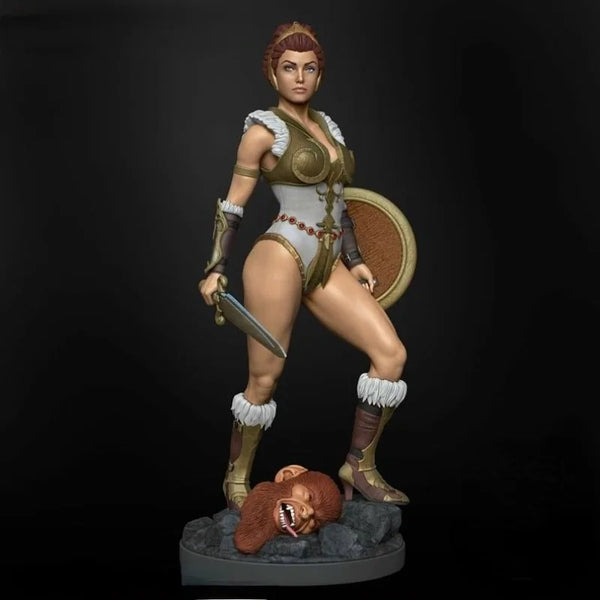 1/24 Ancient Female Warrior Teela, Resin Model Figure Kit, Fantasy Theme, Unassembled and Unpainted