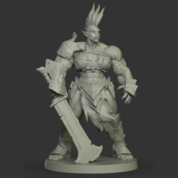 Orc Female Boss, Resin Model Figure Kit, Fantasy Theme, Unassembled and Unpainted