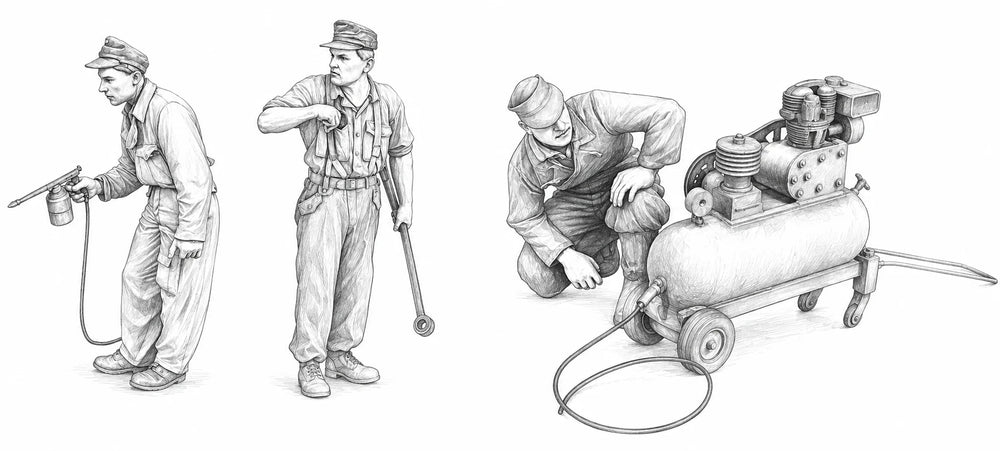 1/35 Modern Maintenance Workers, 4 Figures, Resin Model Figure Kit, Unassembled and Unpainted