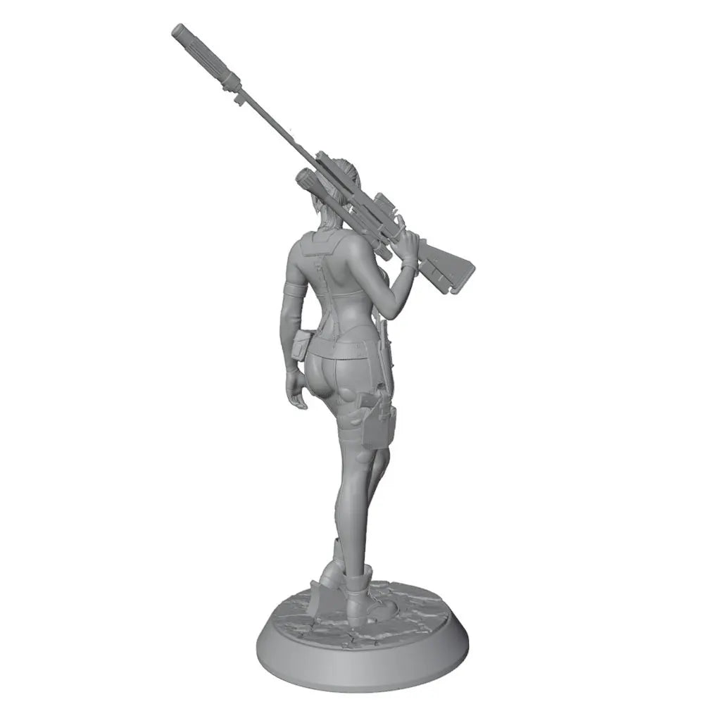 1/24 Female Sniper Tactical Warriors, 3 Figures, Resin Model Figure Kit, Anime Theme, Unassembled and Unpainted