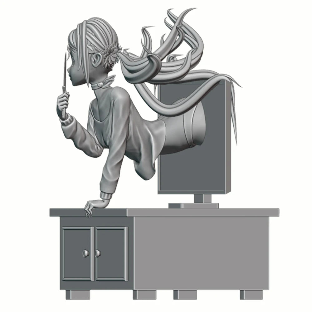 60mm Demon Enchantress, Resin Model Bust Kit, Fantasy Theme, Unassembled and Unpainted