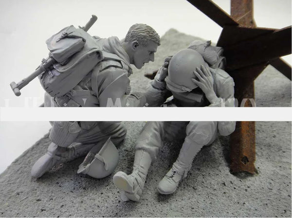 1/16 Modern Military Infantry Soldiers, 3 Figures, Resin Model Figure Kit, Unassembled and Unpainted