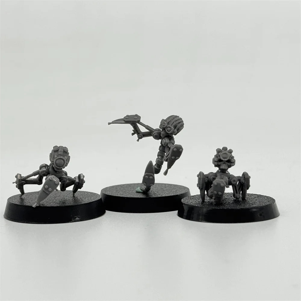 28mm Servo Bots, 25 Figures, Resin Model Figure Kit, Fantasy Theme, Unassembled and Unpainted