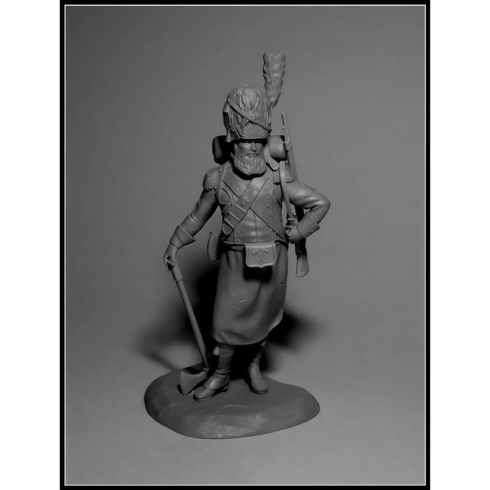 75mm Napoleonic Polish Sapper, Resin Model Figure Kit, Unassembled and Unpainted