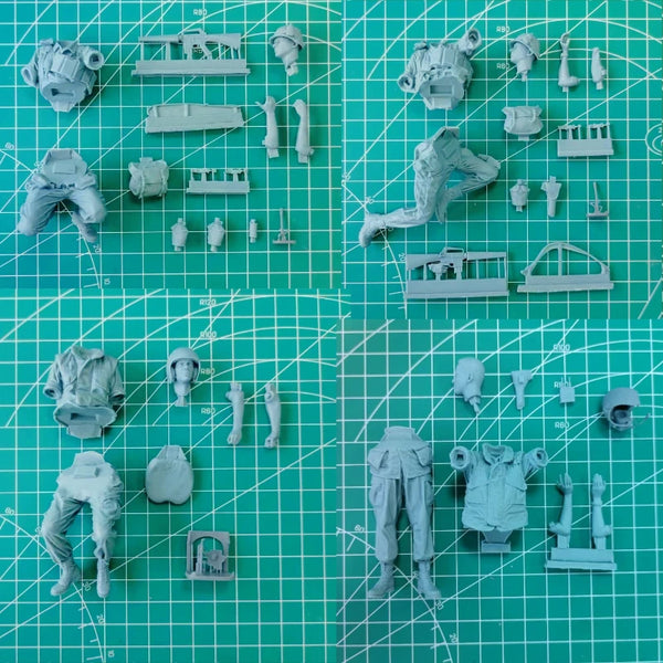 1/16 Modern Armored Personnel Carrier & Crew, 12 Figures, Resin Model Vehicle Kit, Unassembled and Unpainted
