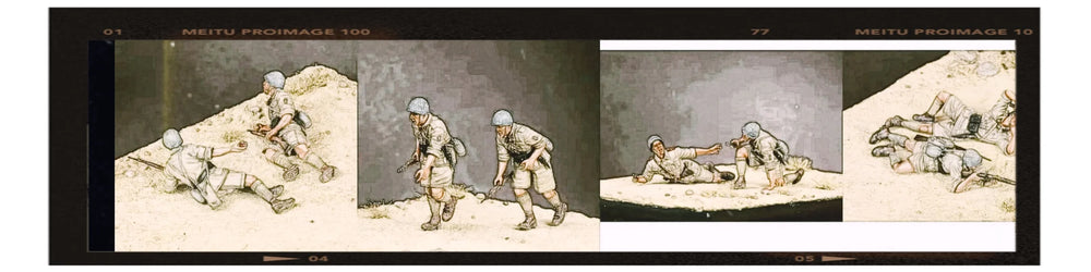 1/35 WWI Infantry in Trench Combat, 4 Figures, Resin Model Figure Kit, Unassembled and Unpainted